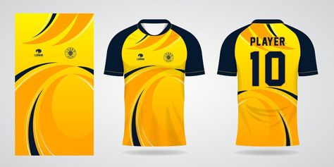 Jersey Design Template, Sports Tshirt Designs, Sport Shirt Design, Sports Jersey Design, Desain Editorial, Yellow Houses, Sports Graphic Design, Sports Shirt, Jersey Design