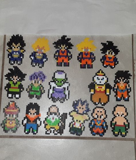 Dragon Ball Z Perler Beads, Dragon Ball Perler Beads, Goku Perler Beads, Pegboard Ideas, Perler Designs, Kid Goku, Perler Ideas, Easy Perler Beads Ideas, Beads Ideas