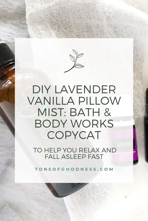 This DIY Lavendar Vanilla Pillow Mist is made with essential oils and will help you to fall asleep fast! I also love giving this as a gift! Diy Linen Spray, Lavender Pillow Spray, Diy Lavender, Sleep Spray, Fall Asleep Fast, Lavender Pillows, Lavender Spray, Pillow Mist, Essential Oils For Sleep