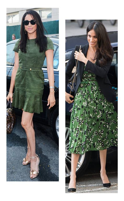 Minis to Midis from Meghan Markle's Style Before Dating Prince Harry vs. After Once Meghan Markle became Prince Harry's significant other, things changed, including the hemline of her dresses. You won't typically catch a royal in above-the-knee fashion, so the former American actress has found equally stunning mid-length dresses like this Self Portrait floral garment. Kelly Preston, Casual Attire For Women, Party Pics, Meghan Markle Style, Celebrity Pics, Button Down Dress, Mid Length Dresses, A Princess, Inspired Dress