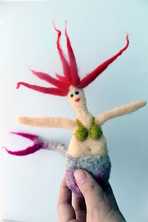 Ursula Mermaid, Felted Mermaid, Felted Art, Fish Crafts, Spirit Dolls, Needle Felting Projects, Mermaid Dolls, Local Farm, Hello Dolly