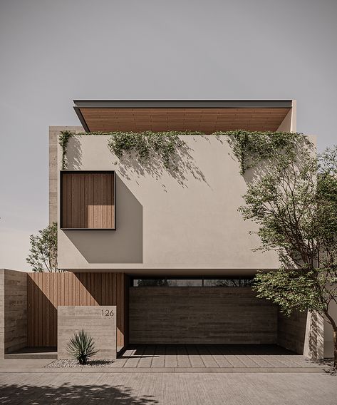 Modern Small Building, Minimalist Facade Design, Modern Bali House, Minimalistic Modern House, Minimalist House Exterior Design, Minimalist House Exterior, Exterior Facade Design, Minimalist Exterior, Japandi House