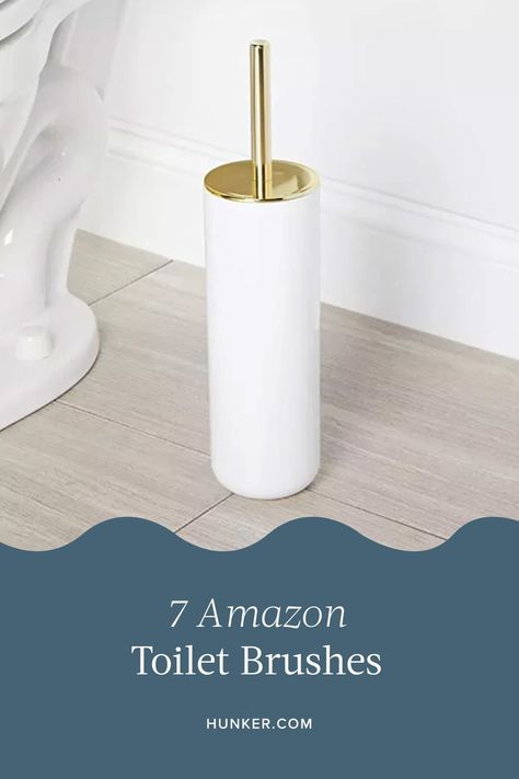 Here are our favorite toilet brushes found on Amazon. #hunkerhome #amazon #amazontoiletbrush #toiletbrush Hiding Plunger And Toilet Brush, Best Toilet Brush, Bathroom Toilet Brush, Hide Toilet Brush And Plunger, Toilet Plunger Storage Ideas, Toilet Brush Holder Ideas, Toilet Brush Storage, Open Bathroom Vanity, Toilet Bowl Stains