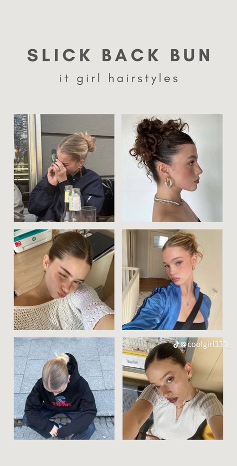 Slicked Back Hairstyle, Sleek Buns, Slick Bun, Hairstyle Examples, Sport Hair, Sleek Bun, Hairstyles For Layered Hair, Slicked Back Hair, Hair Stylies