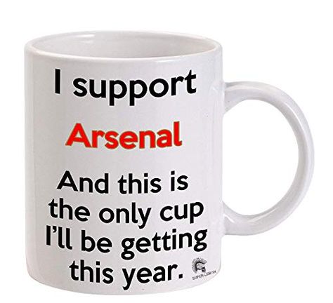 Arsenal Premier League Funny Meme Football Tea Cup Coffee Mug Great Gift For Any Supporter Of Liverpool, Manchester, ... Arsenal Funny, Arsenal Memes, Liverpool Memes, Arsenal Premier League, Plain White Mugs, Football Jokes, League Memes, Football Cups, Funny Football