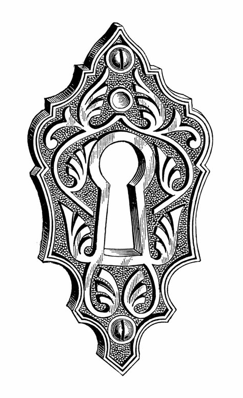 Key Lock Drawing, 카드 디자인, Vintage Illustrations, Images Vintage, Clip Art Vintage, Illustration Vintage, Vintage Printables, Vintage Graphics, Vintage Images