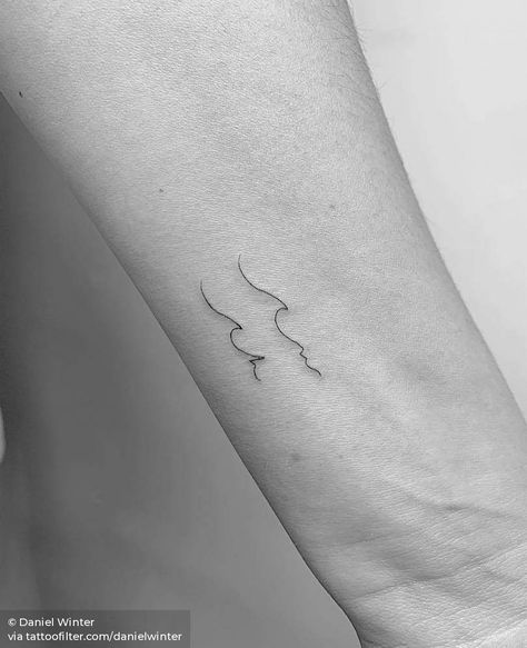 WAVES AND LETTERS 2 Waves Tattoo, Two Waves Tattoo, Fine Line Stipple Tattoo, Wave Writing Tattoo, Aquarius Wave Tattoo, Fine Line Aquarius Tattoo, Ocean Wave Tattoo Minimalist, Water Tatoos Waves, Aquarius Waves Tattoo