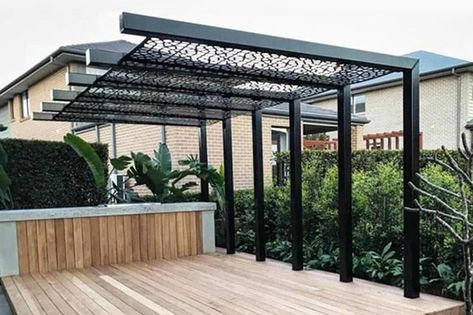 Pipes Design, Modern Brewery, Stainless Steel Fabrication, Car Shed, Laser Cut Panels, Metal Pergola, Aluminum Pergola, Outdoor Living Design, Steel Fabrication