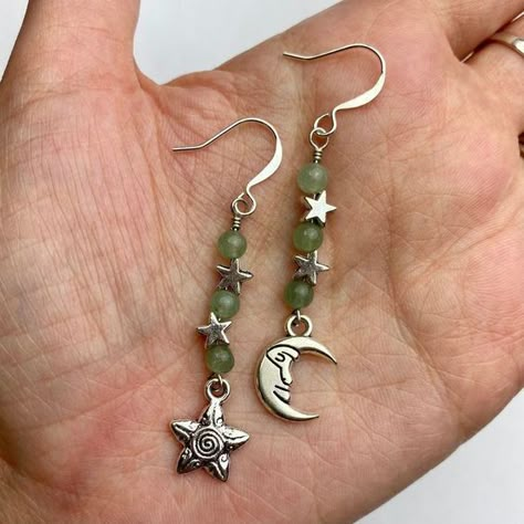 Grunge Jewelry, Indie Jewelry, Estilo Hippie, Dope Jewelry, Funky Jewelry, Hippie Jewelry, Moon Star, Bijoux Diy, Jewelry Inspo