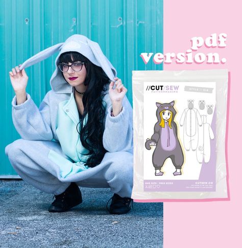 Beginner PDF Cosplay Kigurumi Japanese Adult Onesie Sewing | Etsy Canada Onesie Sewing Pattern Free, Onesie Sewing Pattern, Sewing Pattern Free, Onesie Pattern, Pajamas Comfy, Pattern Free, Sewing Patterns Free, Pdf Sewing Patterns, Digital Pattern