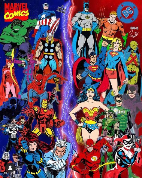 Marvel Vs Dc Art, Demetrius Johnson, Dc Crossover, Dc Comics Vs Marvel, Marvel And Dc Crossover, Justice League Comics, Batman Pictures, Comics Characters, Dc Comics Heroes