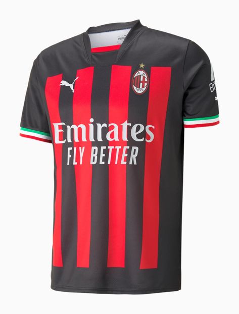 Football Kits 2022/23, Ac Milan Jersey, Ac Milan Shirt, Ac Milan Kit, Alessio Romagnoli, Milan Football, Jersey Designs, A.c. Milan, Soccer Outfits