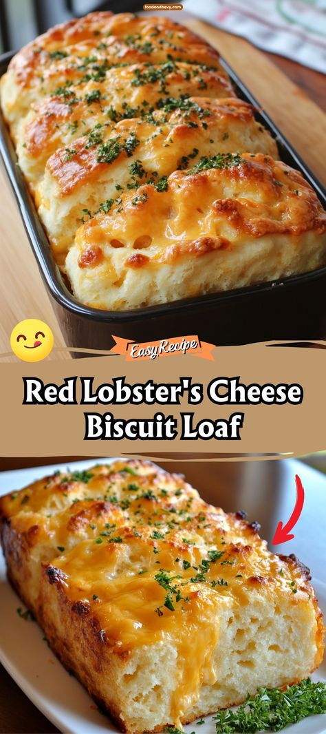 Red Lobster\'s Cheese Biscuit Loaf Homemade Red Lobster Biscuits, Recipe With Red Lobster Biscuits, Recipes Using Cheddar Bay Biscuits, Recipes With Red Lobster Biscuits, Red Lobster Biscuit Mix Recipes, Red Lobster Cheddar Bay Biscuits Dinners, Leftover Biscuits Ideas, Red Lobster Bread, Biscuit Loaf