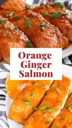 Orange Ginger Salmon, Honey Salmon Recipes, Clean Eating Salmon, Salmon Recipe Pan, Salmon Recipes Oven, Ginger Glaze, Seared Salmon Recipes, Salmon Recipes Pan Seared, Salmon Recipes Baked Healthy