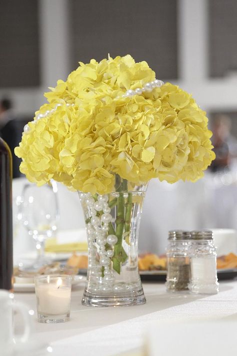 Hydrangeas can be spray painted the colour you choose from a florist! Here's the ones from my wedding, yellow! Yellow Hydrangea, Wedding Yellow, Basketball Theme, Yellow Decor, Colour Inspiration, Yellow Colour, Hydrangea Flower, Flower Wedding, Wedding Plans