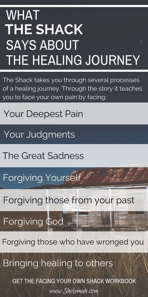 Learn more about the healing journey The Shack will guide you through and get the free workbook Facing Your Own Shack The Shack Quotes, Mental Healing, The Shack, Christian Counseling, God Forgives, Christian Business, Faith Encouragement, Free Workbook, Inner Healing