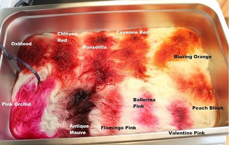 ChemKnits: Swatching Acid Dye Powders on Yarn Saffron Spice, Beer Cozy, Aztec Gold, Knitting For Charity, Acid Dyes, Espresso Beans, Peach Blush, Sea Spray, Pink Ballerina