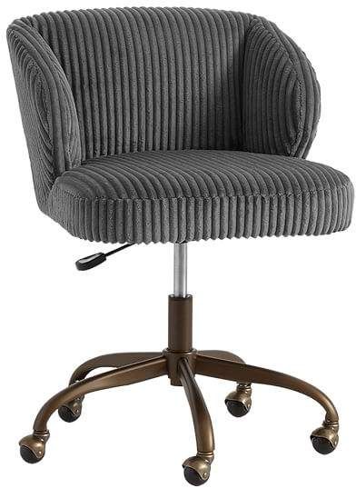 Perfect chair for your white desk! Charcoal Chamois Wingback Desk Chair (affiliate) Teen Desk, Adjustable Chair, Swivel Desk Chair, Swivel Desk, Swivel Chair Desk, Study Furniture, Adjustable Chairs, Unique Chair, Soft Bedding