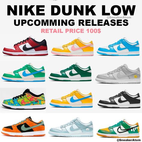 7,033 Likes, 91 Comments - Resell-Info | Supreme  Sneaker (@sneakeratom) on Instagram: “Upcomming Nike SB dunk releases. All of these are set to release in 2020/2021 for the retail price…” Jordan 1 Low Bred, Panda Shoes, Kentucky University, Womens Casual Shoes, Custom Sneakers Diy, Pretty Sneakers, Nike Fashion Shoes, All Nike Shoes, Shoes Sneakers Jordans