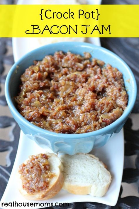 {Crock Pot} Bacon Jam Food Recipes Lunch, Best Crockpot Recipes, Bacon Jam, Recipes Lunch, Smell Amazing, Bacon Recipes, Crock Pot Cooking, Jam Recipes, House Smells