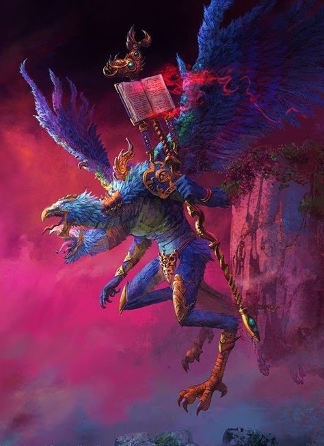 Tzeentch Demons, Tzeentch Art, Kairos Fateweaver, Warhammer Lore, Warhammer Chaos, Warhammer Fantasy Roleplay, Chaos Daemons, Blur Image Background, Creature Artwork