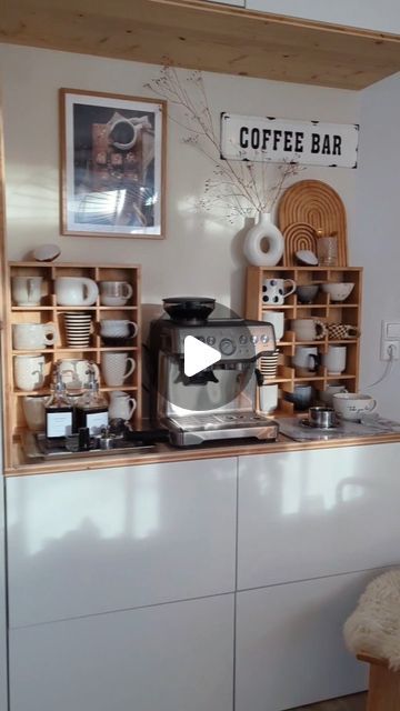 Ikea Coffee Bar Ideas, Diy Coffee Corner, Ikea Hack Coffee Bar, Ikea Besta Kitchen, Ikea Coffee Bar Hack, Ikea Coffee Corner, Coffee Bar Ideas Ikea, Ikea Coffee Station, Ikea Coffee Bar