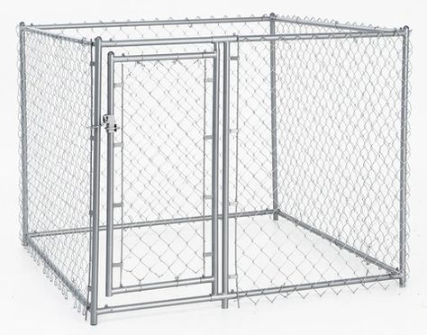 Dog Kennel And Run, Chain Link Dog Kennel, Kennel Diy, Metal Dog Kennel, Dog Box, Dog Cage, Dog Playpen, Dog Kennel Outdoor, Lucky Dog