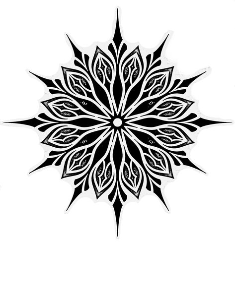 Goth Mandala Tattoo, Mandala Tattoo Design For Men, Dark Mandala Tattoo, 108 Tattoo, Gothic Mandala, Simple Mandala Tattoo, Mandala Tattoo Men, Dotwork Tattoo Mandala, Black And White Flower Tattoo