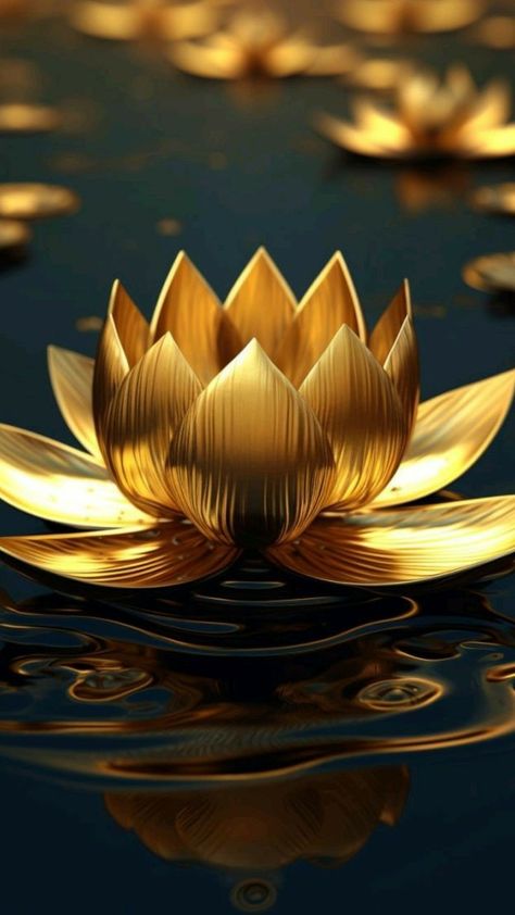 Golden Lotus Flower, Lotus Wallpaper, Golden Lotus, Lotus Art, Lotus Flower, Pretty Wallpapers, Bald Eagle, Lotus, Flowers