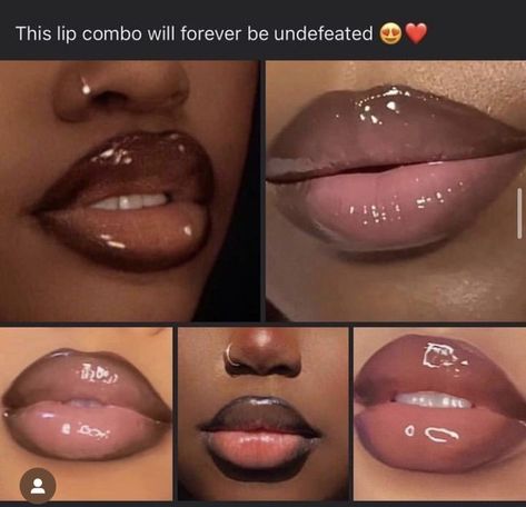 Glossy Lips Makeup, Makeup Tip, Makeup For Black Skin, Lip Makeup Tutorial, Brown Skin Makeup, Makeup Help, Lip Combo, Face Makeup Tips, Face Makeup Tutorial