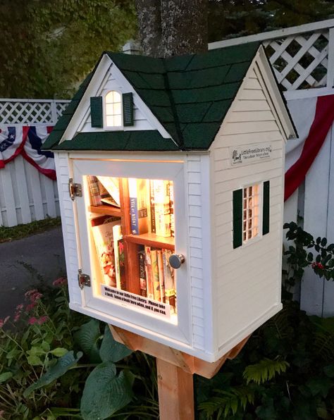 Community Book Boxes, Neighborhood Library Box Diy Cute Ideas, Book Exchange Box Diy, Book Houses Outdoor, Free Little Library Plans, Neighborhood Library Box Diy, Lending Library Ideas, Little Library Plans Diy, Free Library Box Ideas