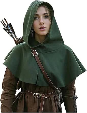 Archer Costume, Assassins Creed Costume, Reaper Costume, Cowl Hood, Cape With Hood, Cape For Women, Handsome Style, Hooded Cape, Medieval Costume