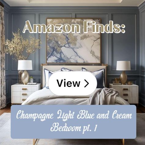 Lemon8 · Champagne Light Blue and CreamBedroom pt. 1 🩵 · @Marathebratt Blue And Cream Bedroom, Cream Bedroom, Cream Bedrooms, Grey Bedroom, Store Fronts, Champagne, Light Blue, Bedroom, Cream