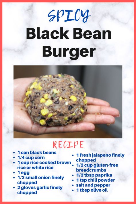 Spicy Black Bean Burger, Spicy Black Bean Burgers, Vegan Bean Burger, Black Bean Burger Recipe, Vegetarian Roast, Spicy Burger, Vegan Burger Recipe, Black Bean Burger, Meat Lover