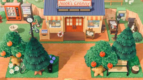 Acnh Inspo Normcore, Acnh Island Designs Normcore, Nook's Cranny Ideas, Acnh Simple Ideas, Animal Crossing Nooks Cranny Idea, Animal Crossing Tree Farm, Acnh Park Design Ideas, Acnh Easy Island Ideas, Simple Animal Crossing Island Ideas