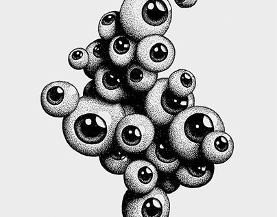 Eyeball Drawing Creepy, Eyeballs Drawing, Eyeball Sketch, Eyeball Drawing, Fine Arts Drawing, Tattoo Dotwork, Eyeball Art, Stippling Art, Scribble Art