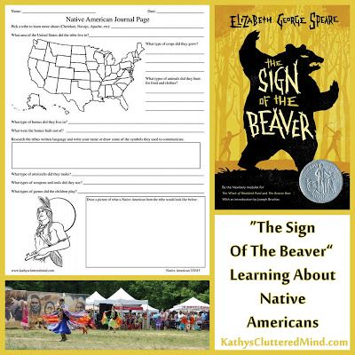 The Sign Of The Beaver Activities, Sign Of The Beaver Novel Study, Sign Of The Beaver Activities, Sign Of The Beaver, Homeschool Literature, Cluttered Mind, Native Americans Unit, Literature Circle, Esl Reading