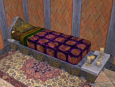 TheNinthWaveSims: The Sims 2 - TS3 Supernatural Altar Single Bed For The Sims 2 Sims 3 Supernatural, Sims 3 Generations, Sims 4 Seasons, Sims 4 City Living, Classic Curtains, Magical Creature, Twilight Fans, The Sims 2, The Sims 3