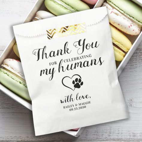 Pet Wedding Personalized Dog Treat Doggie Favor Bag Wedding Favors Dog, Dog Treat Wedding, Doggie Bag, Wedding Favor Table, Biscuit Bar, Favour Bags, Wedding Personalized, Wedding Pets, Wedding Favor Bags