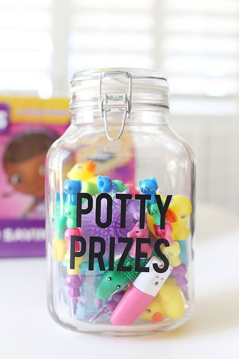 DIY Potty Prizes Jar and Potty Training Tips #pottytraining #cricutmade #cricutmaker #toddler #parentingtips #momtips Daycare Potty Training Chart, Potty Training Prize Basket, Potty Training Daycare, Potty Basket Ideas, Potty Training Prizes, Potty Training Lesson Plan, Potty Training Prizes Ideas, Potty Prizes, Diy Potty Training Chart Ideas