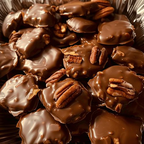 Chocolate Turtle Pecan Clusters, Homemade Turtle Candy With Pecans And Caramel, Crockpot Turtle Pecan Clusters, Oklahoma Nut Candy 12 Tomatoes, Crockpot Turtles Pecan Candy, Turtle Candy With Pecans And Caramel, Turtle Recipes, Turtle Candy With Pecans, Chocolate Pecan Turtle Clusters