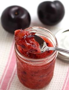 Plum Freezer Jam Recipe - Easy and Best Plum Canning Recipe with Pectin Freezer Plum Jam Recipe Easy, Plum Freezer Jam Recipes, Plum Jam Without Pectin, Plum Freezer Jam, Fruit Preserves Recipe, Freezer Jams, Refrigerator Jam, Plum Jam Recipes, Freezer Jam Recipes