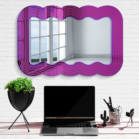 Metal framed mirror