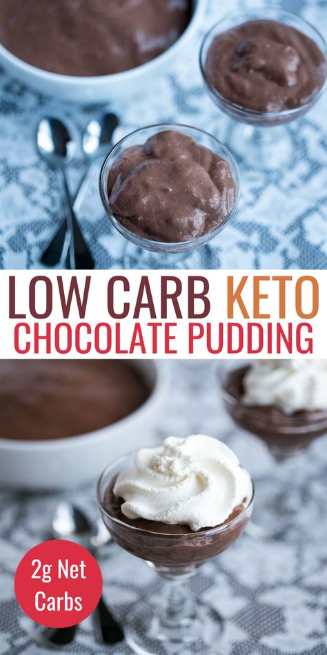 Keto Puddings, Low Carb Pudding, Keto Chocolate Pudding, Keto Pudding, Chocolate Pudding Recipe, Gf Sweets, Chocolate Pudding Recipes, Butter Brownies, Food Keto