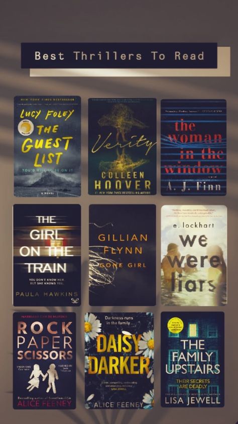 Books Like We Were Liars, Thriller Novels To Read, Books Like Verity, Rock Paper Scissors Book, Books To Read Thriller, Best Thriller Novels, Thriller Book Recommendations, Novel Recommendation, Viral Books