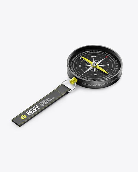 Compass w/ Keychain Mockup Keychain Mockup, Compass Keychain, Add Design, Chain Making, The Compass, Tourism Industry, Yellow Images, Personal Computer, Plastic Card