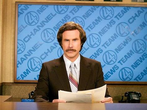 Anchorman Anniversary: 10 Things We Learned from the Will Ferrell Classic | PEOPLE.com Pearl The Landlord Will Ferrell, Will Ferrell Funny, Reds Movie 1981, Anchorman Movie, Will Ferrell Movies, Movie Posters Ferris Bueller, Vince Vaughn, Ron Burgundy, Anchorman