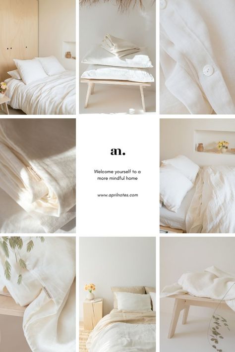 White Linen Bedding Collection Bedding Product Photography, Pillow Photoshoot Ideas, Bedding Photography, Bedding Packaging, Linen Bedding Styling, Bed Cover Design, Instagram Branding Design, Email Marketing Design Inspiration, Bed Linen