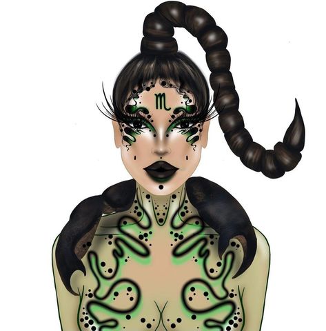 Scorpio Costume, Scorpio Halloween, Scorpio Party, Scorpio Makeup, Scorpions Zodiac, Astrology Scorpio, Makeup Effects, Zodiac Scorpio, Scorpio Season