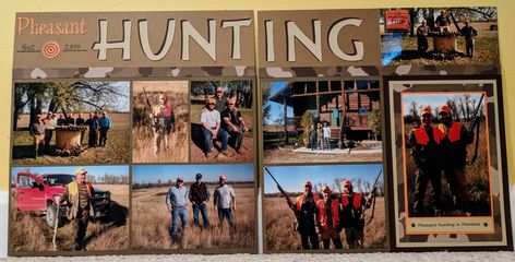 Hunting scrapbook layout idea Hunting Scrapbook Layouts, Hunting Scrapbook, Kids Hunting, Fall Scrapbook Layouts, Hunting Diy, Scrapbook Quotes, Fall Scrapbook, Turkey Hunting, Craft Room Office